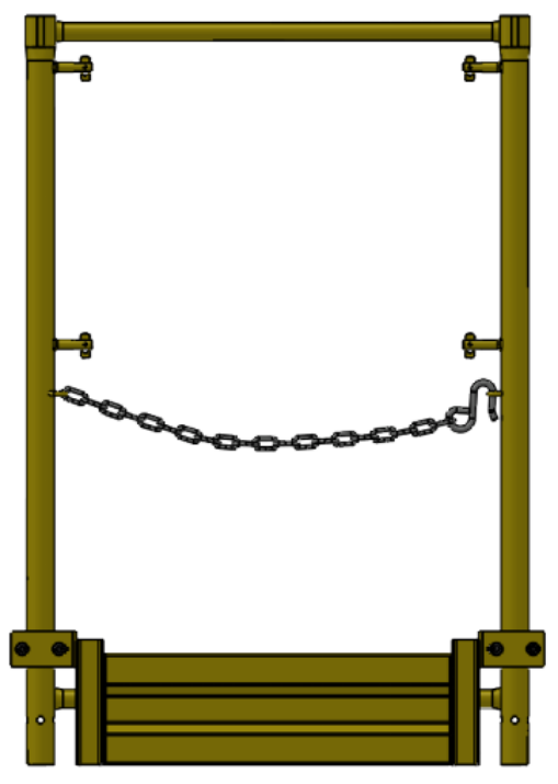 Picture of 28" End Panel w/ Toeboard - #6 Tube Size