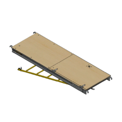 Picture of 28"W x 10'L Tuf-N-Lite Aluminum Walkboard w/ Hinged Ladder & Type A Hook