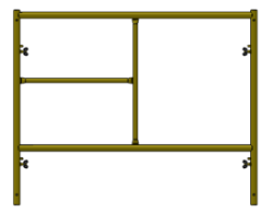 Picture of Step Frame - 5'W x 4'H - #5 Tube - J-lock at 27.75" Spacing - Random Rung Spacing
