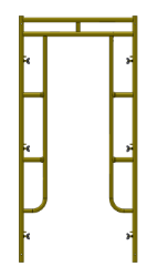 Picture of Open End Frame - 3'W x 6'5"H - #5 Tube - J-lock at 27.75" Spacing - Closed Cane