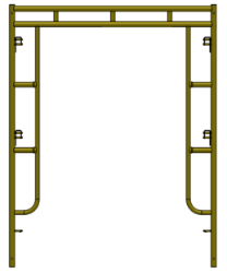 Picture of Open End Frame - 4'W x 6'5"H - #5 Tube - C-lock at 27.75" Spacing - Closed Cane