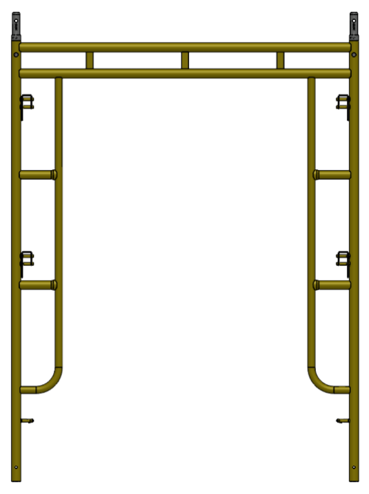 Picture of Open End Frame - 5'W x 6'5"H - #5 Tube - J-lock at 27.75" Spacing - Closed Cane - Inserts