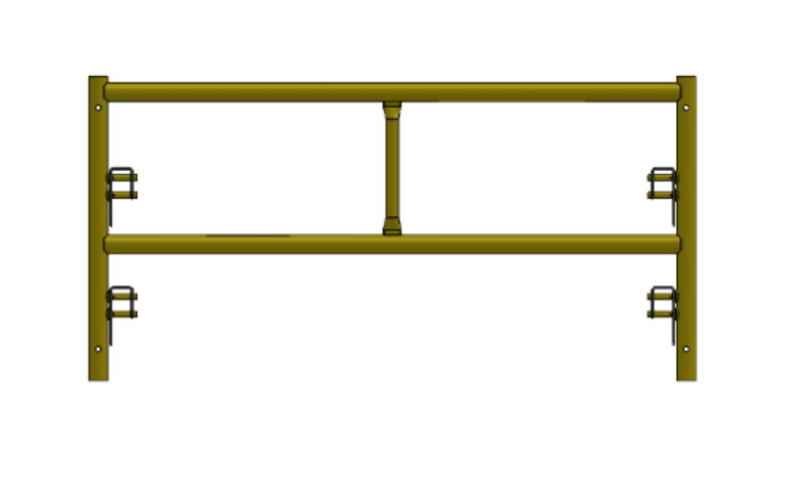 Picture of Step Frame - 4'W x 2'H - #5 Tube - C-lock at 9.375" Spacing - 12" Rung Spacing