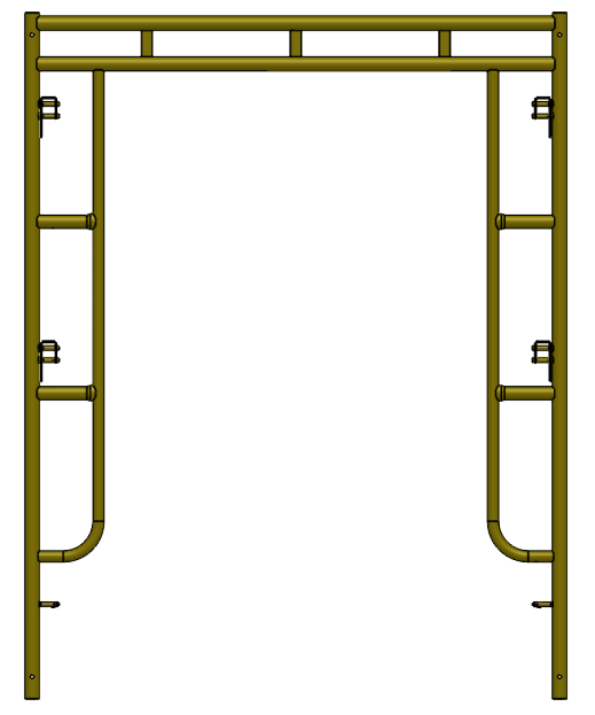 Picture of Open End Frame - 5'W x 6'5"H - #6 Tube - C-lock at 27.75" Spacing - Closed Cane