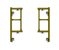 Picture of Knock Down Frame - 1'W x 3'H - #6 Tube - C-lock at 27.75" Spacing