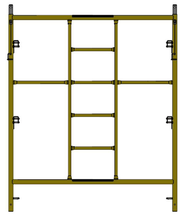 Picture of Center Access Frame - 5'W x 6'H - #6 Tube - C-lock at 27.75" Spacing - 12" Rung Spacing