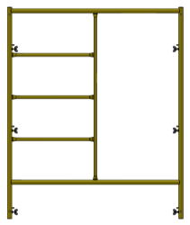 Picture of Step Frame - 5'W x 6'H - #7 Tube - J-lock at 27.75" Spacing - Random Rung Spacing
