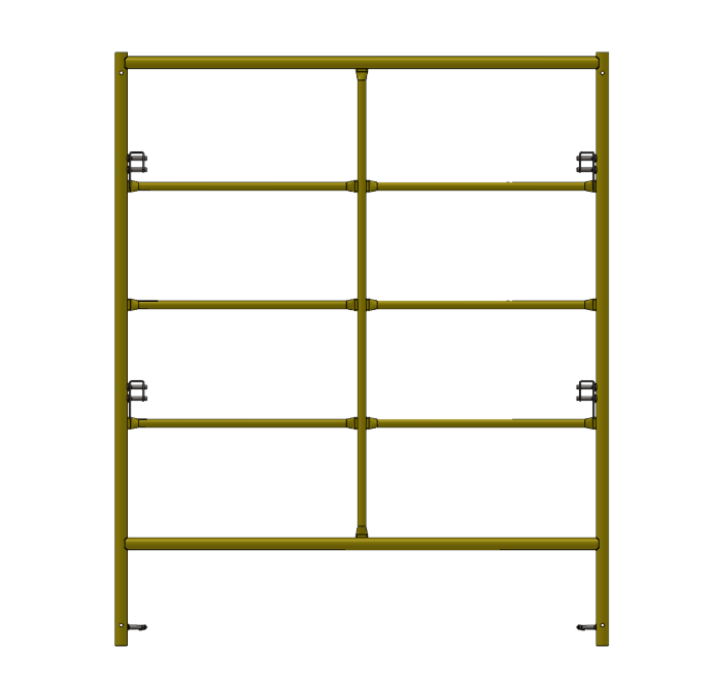 Picture of Double Step Frame - 5'W x 6'H - #7 Tube - C-lock at 27.75" Spacing - Random Rung Spacing