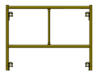Picture of Step Frame - 4'W x 2'H - #5 Tube - C-lock at 9.37" Spacing - 12" Rung Spacing