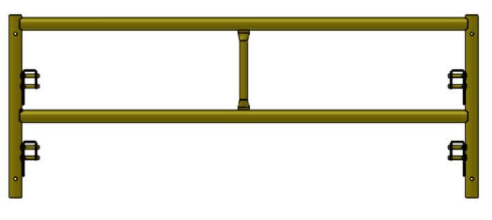 Picture of Step Frame - 5'W x 2'H - #5 Tube - C-lock at 9.37" Spacing - 12" Rung Spacing