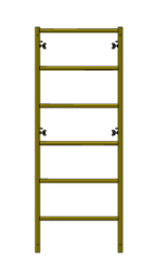 Picture of Ladder Frame - 28"W x 6'H - #7 Tube - J-lock at 27.75" Spacing - 12" Rung Spacing