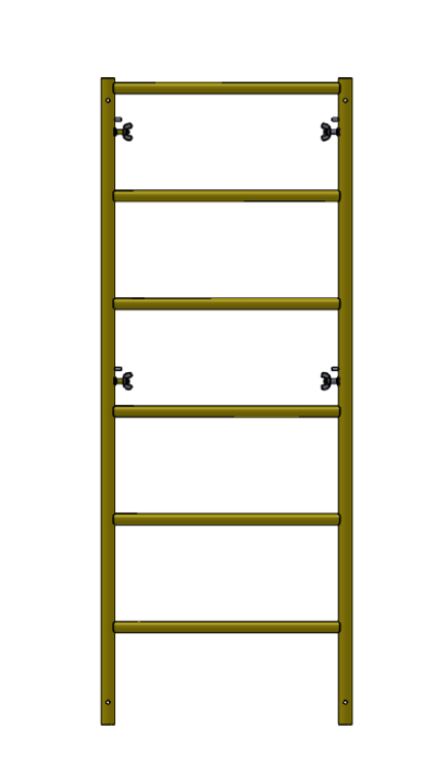 Picture of Ladder Frame - 28"W x 6'H - #7 Tube - J-lock at 27.75" Spacing - 12" Rung Spacing