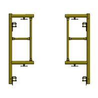Picture of Knock Down Frame - 1'W x 3'H - #6 Tube - C-lock at 27.75" Spacing