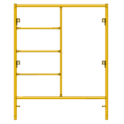 Picture of Step Frame - 5'W x 6'5"H - #6 Tube - C-lock at 27.75" Spacing - Random Rung Spacing