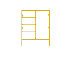 Picture of Step Frame - 5'W x 6'5"H - #6 Tube - U-lock at 27.75" Spacing - Random Rung Spacing