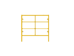Picture of Double Step Frame - 5'W x 5'H - #6 Tube - U-lock at 27.75" Spacing - Random Rung Spacing