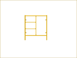 Picture of Step Frame - 4'W x 4'5"H - #6 Tube - J-lock at 27.75" Spacing - Random Rung Spacing