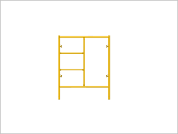 Picture of Step Frame - 4'W x 5'H - #5 Tube - J-lock at 27.75" Spacing - Random Rung Spacing