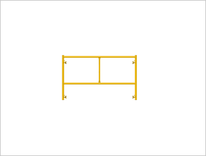 Picture of Step Frame - 5'W x 3'H - #5 Tube - J-lock at 27.75" Spacing - Random Rung Spacing