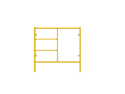 Picture of Step Frame - 5'W x 5'H - #5 Tube - J-lock at 27.75" Spacing - Random Rung Spacing