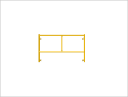 Picture of Step Frame - 5'W x 3'H - #6 Tube - J-lock at 27.75" Spacing - Random Rung Spacing