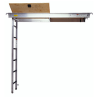 Picture of 28"W x 10'L Tuf-N-Lite Aluminum Walkboard w/ Hinged Ladder & Type A Hook