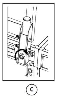Step C - Tighten hex nut on lock